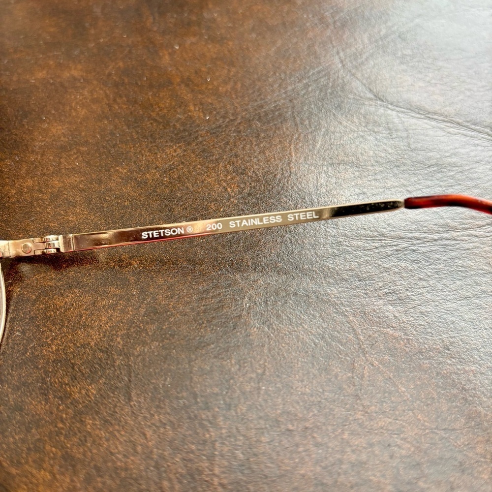 Stetson Zyloware 057 Stainless Steel Gold Aviator UnisexGlasses Frame Only 55-16 - Picture 5 of 12